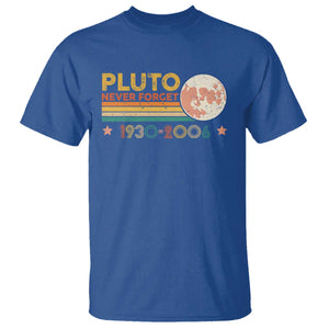 Funny Never Forget Pluto 1930 2006 T Shirt Retro Stripes TS11 Royal Blue Print Your Wear