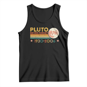 Funny Never Forget Pluto 1930 2006 Tank Top Retro Stripes TS11 Black Print Your Wear