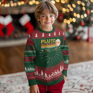 Funny Never Forget Pluto 1930 2006 Knit Sweatshirt Retro Stripes TS11 Christmas Print Your Wear