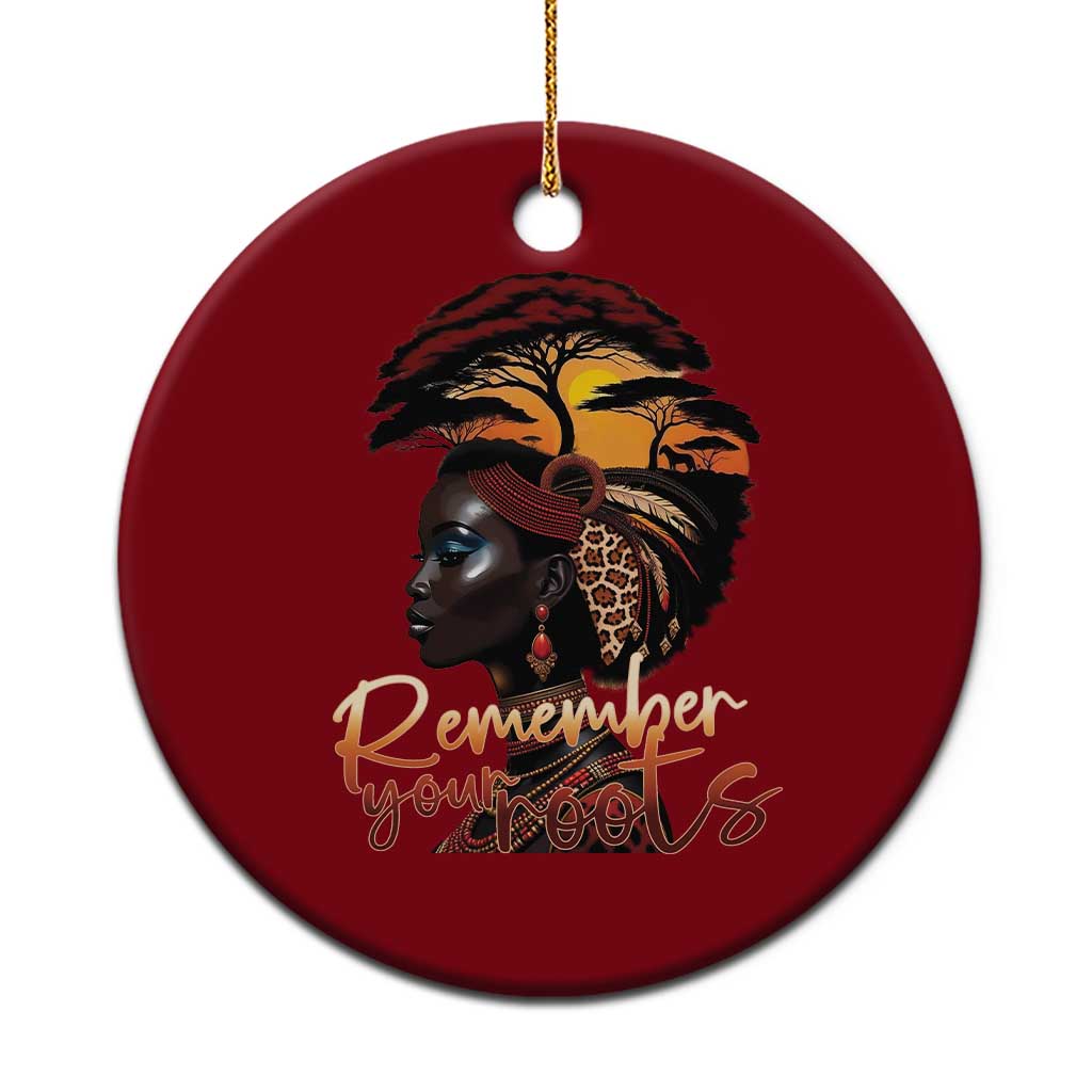 Black History Month Ceramic Ornament Remember Your Roots African Safari TS11 1pc Red Print Your Wear