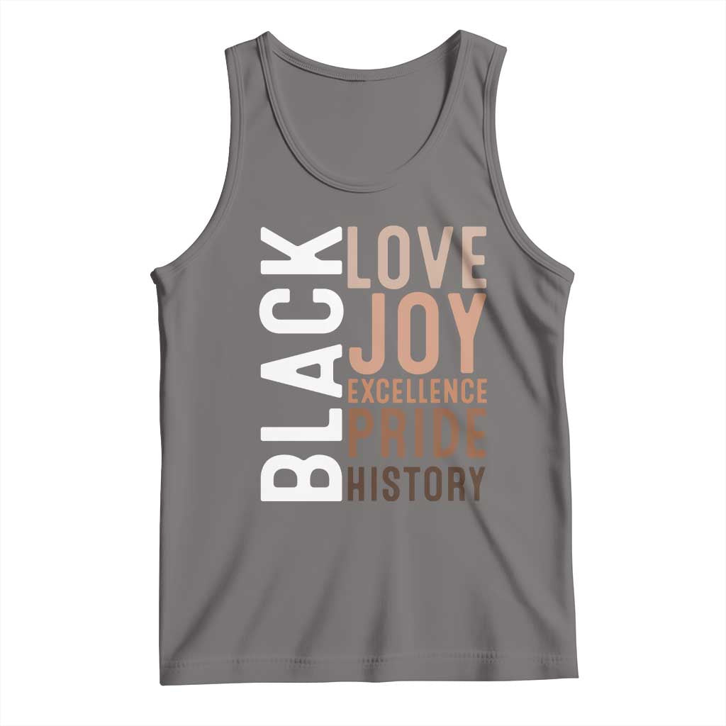 Black Love Joy Excellence Pride History Tank Top Proud African American TS11 Deep Heather Print Your Wear