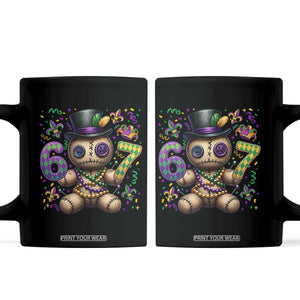 Funny Mardi Gras 67 Voodoo Doll Coffee Mug Fat Tuesday Six Seven Meme TS11 Black Print Your Wear