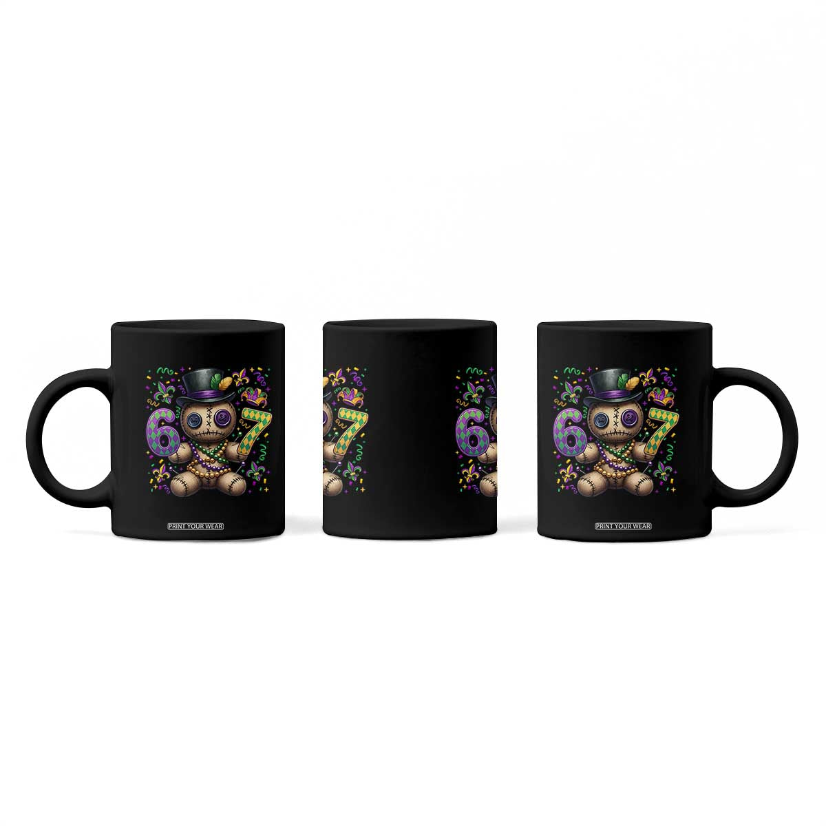 Funny Mardi Gras 67 Voodoo Doll Coffee Mug Fat Tuesday Six Seven Meme TS11 Print Your Wear