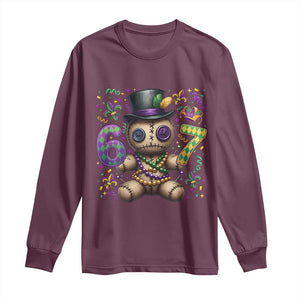Funny Mardi Gras 67 Voodoo Doll Long Sleeve Shirt Fat Tuesday Six Seven Meme TS11 Maroon Print Your Wear
