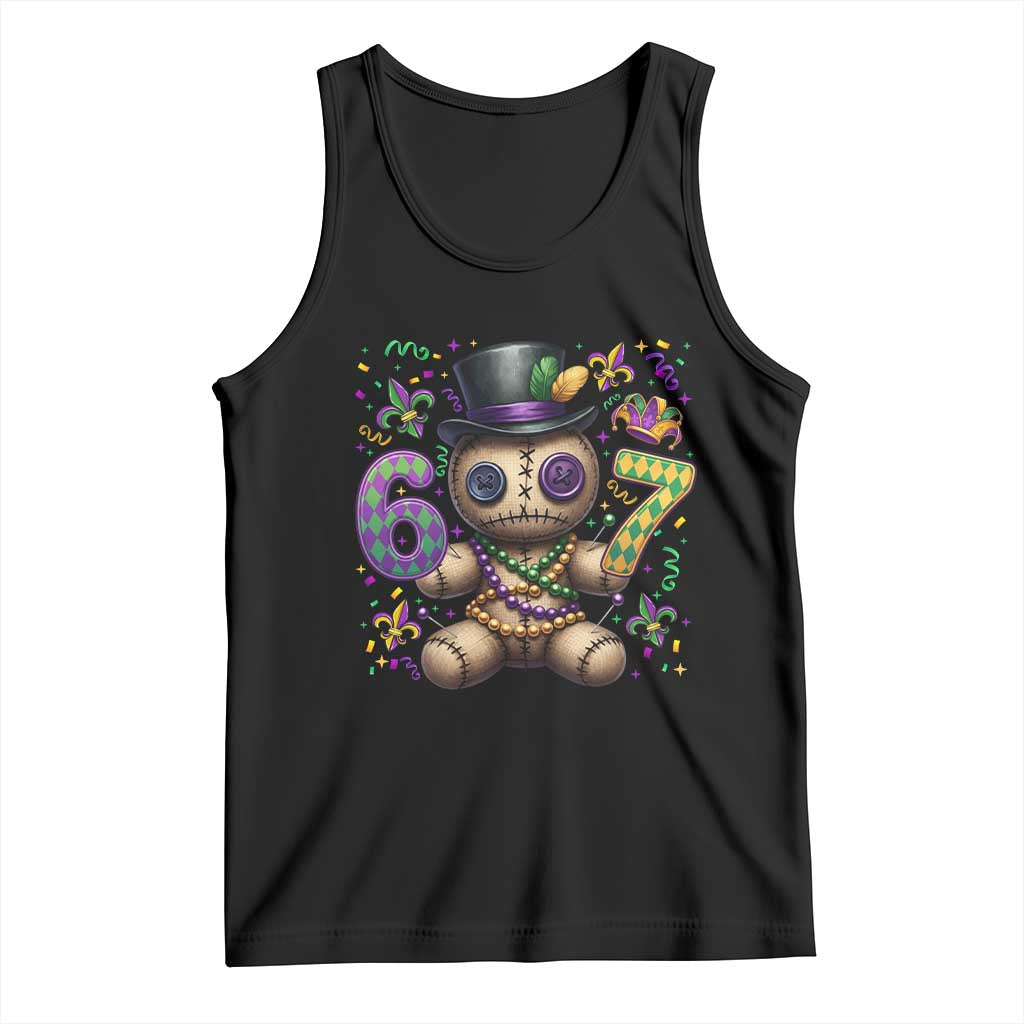Funny Mardi Gras 67 Voodoo Doll Tank Top Fat Tuesday Six Seven Meme TS11 Black Print Your Wear