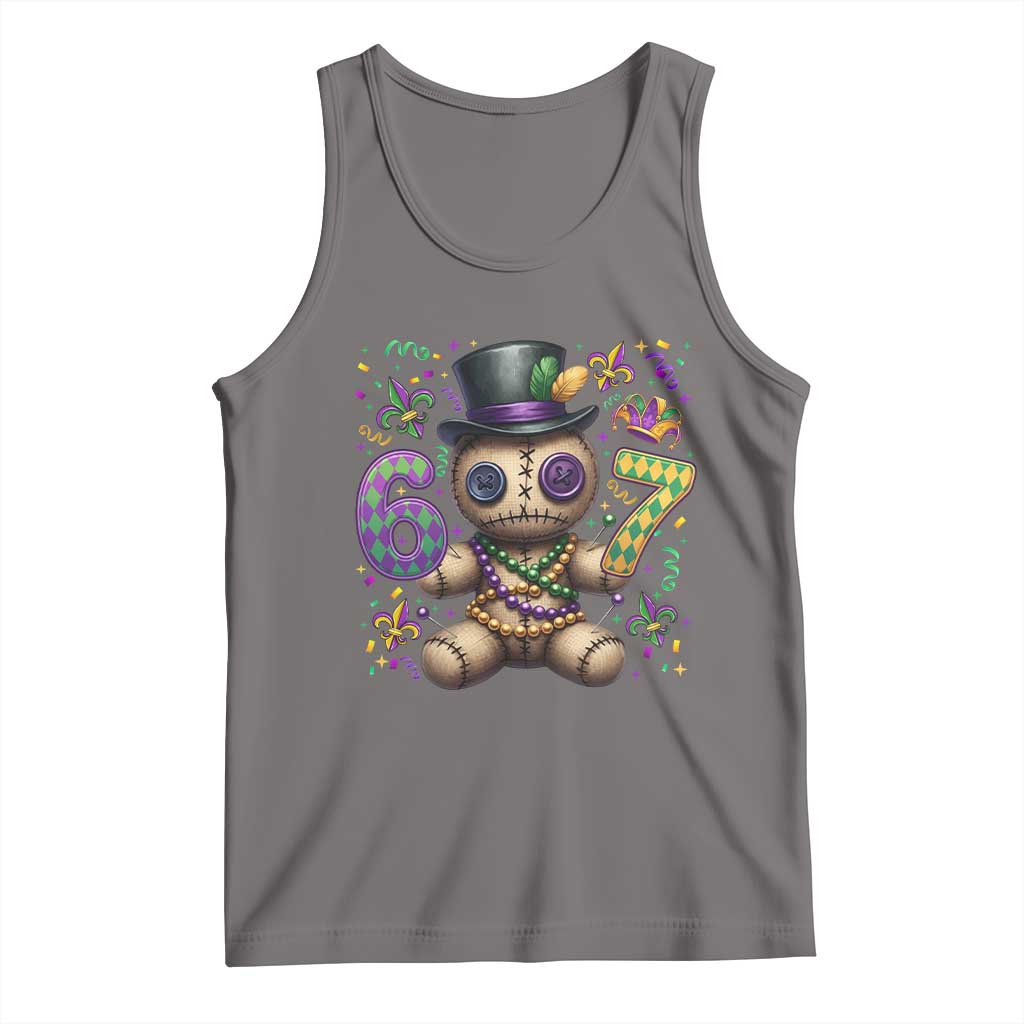 Funny Mardi Gras 67 Voodoo Doll Tank Top Fat Tuesday Six Seven Meme TS11 Deep Heather Print Your Wear