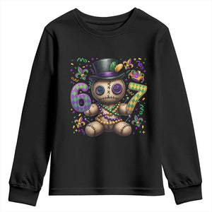 Funny Mardi Gras 67 Voodoo Doll Youth Sweatshirt Fat Tuesday Six Seven Meme TS11 Black Print Your Wear