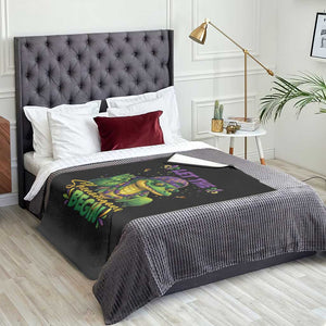 Let The Shenanigans Begin Mardi Gras 67 Meme Throw Blanket Funny Alligator Mardigator Six Seven TS11 Print Your Wear