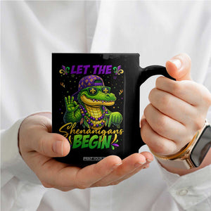 Let The Shenanigans Begin Mardi Gras 67 Meme Coffee Mug Funny Alligator Mardigator Six Seven TS11 Print Your Wear