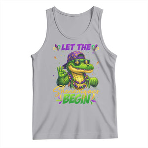Let The Shenanigans Begin Mardi Gras 67 Meme Tank Top Funny Alligator Mardigator Six Seven TS11 Athletic Heather Print Your Wear