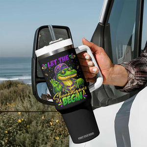 Let The Shenanigans Begin Mardi Gras 67 Meme Tumbler With Handle Funny Alligator Mardigator Six Seven TS11 Print Your Wear