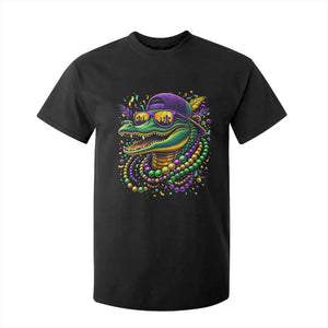 Mardigator Mardi Gras Alligator Carnival Beads T Shirt For Kid TS11 Black Print Your Wear