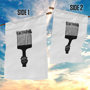 Afro Pick Comb Strong Black Power Fist Garden Flag TS11 Print Your Wear