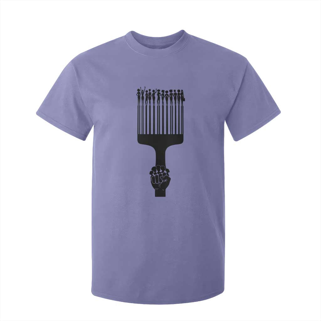 Afro Pick Comb Strong Black Power Fist T Shirt For Kid TS11 Violet Print Your Wear