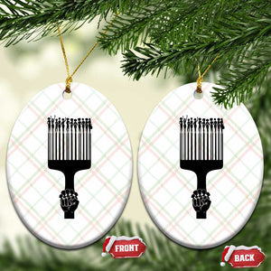 Afro Pick Comb Strong Black Power Fist Ceramic Ornament TS11 Print Your Wear