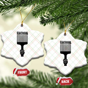 Afro Pick Comb Strong Black Power Fist Ceramic Ornament TS11 Print Your Wear