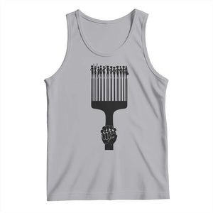 Afro Pick Comb Strong Black Power Fist Tank Top TS11 Athletic Heather Print Your Wear