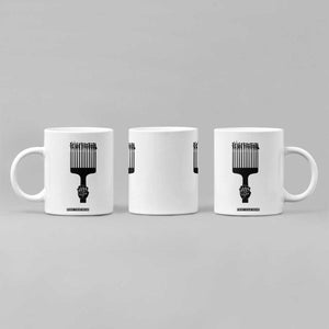 Afro Pick Comb Strong Black Power Fist Coffee Mug TS11 Print Your Wear