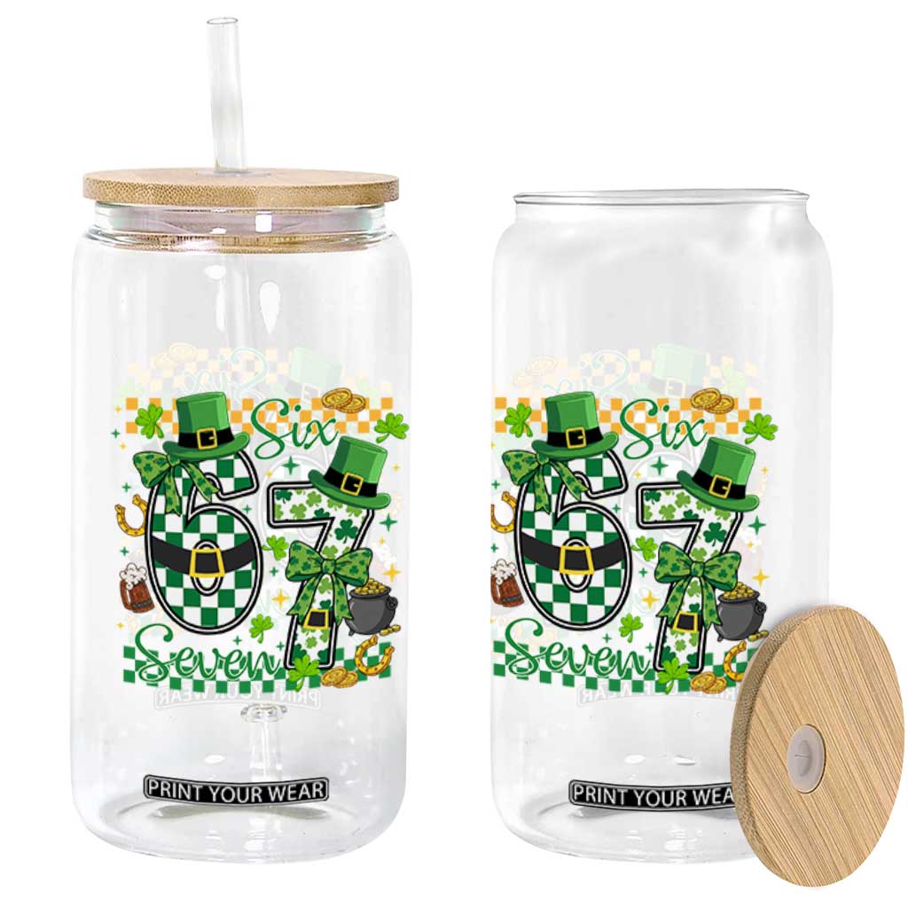67 St Patricks Day Glass Can Funny Six Seven Meme Lucky Shamrock TS11 Print Your Wear