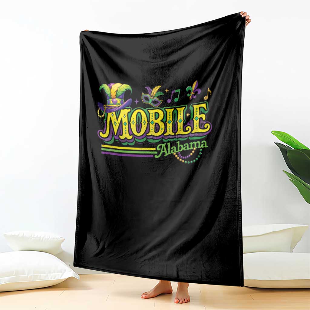Mardi Gras Mobile Alabama AL Carnival Beads Throw Blanket TS11 Print Your Wear