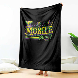 Mardi Gras Mobile Alabama AL Carnival Beads Throw Blanket TS11 Print Your Wear