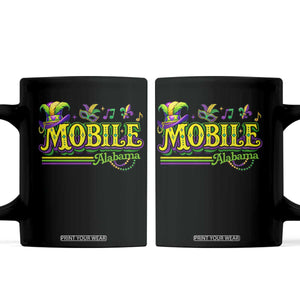 Mardi Gras Mobile Alabama AL Carnival Beads Coffee Mug TS11 Black Print Your Wear