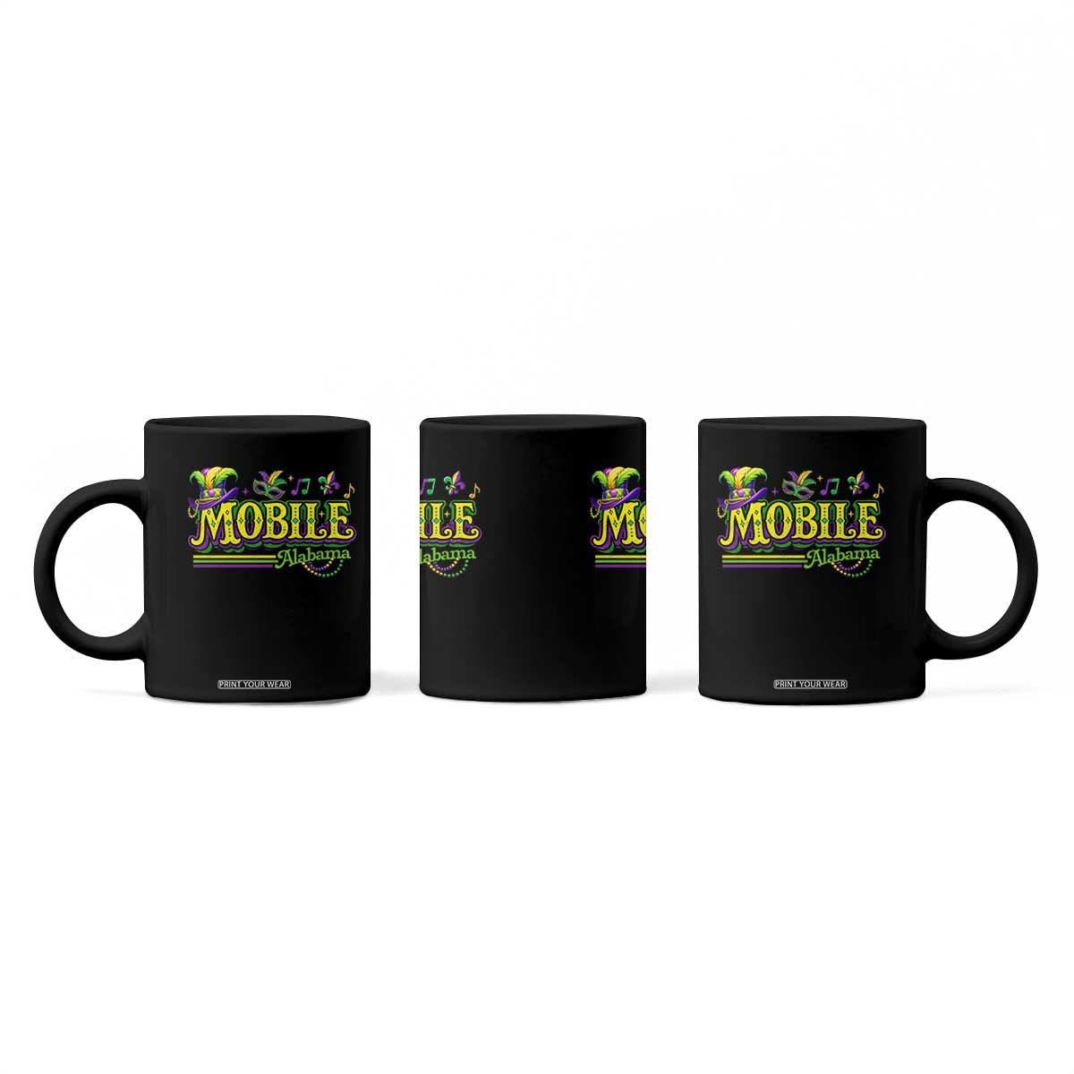 Mardi Gras Mobile Alabama AL Carnival Beads Coffee Mug TS11 Print Your Wear