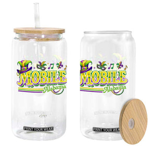 Mardi Gras Mobile Alabama AL Carnival Beads Glass Can TS11 Print Your Wear
