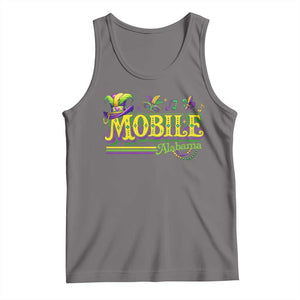 Mardi Gras Mobile Alabama AL Carnival Beads Tank Top TS11 Deep Heather Print Your Wear