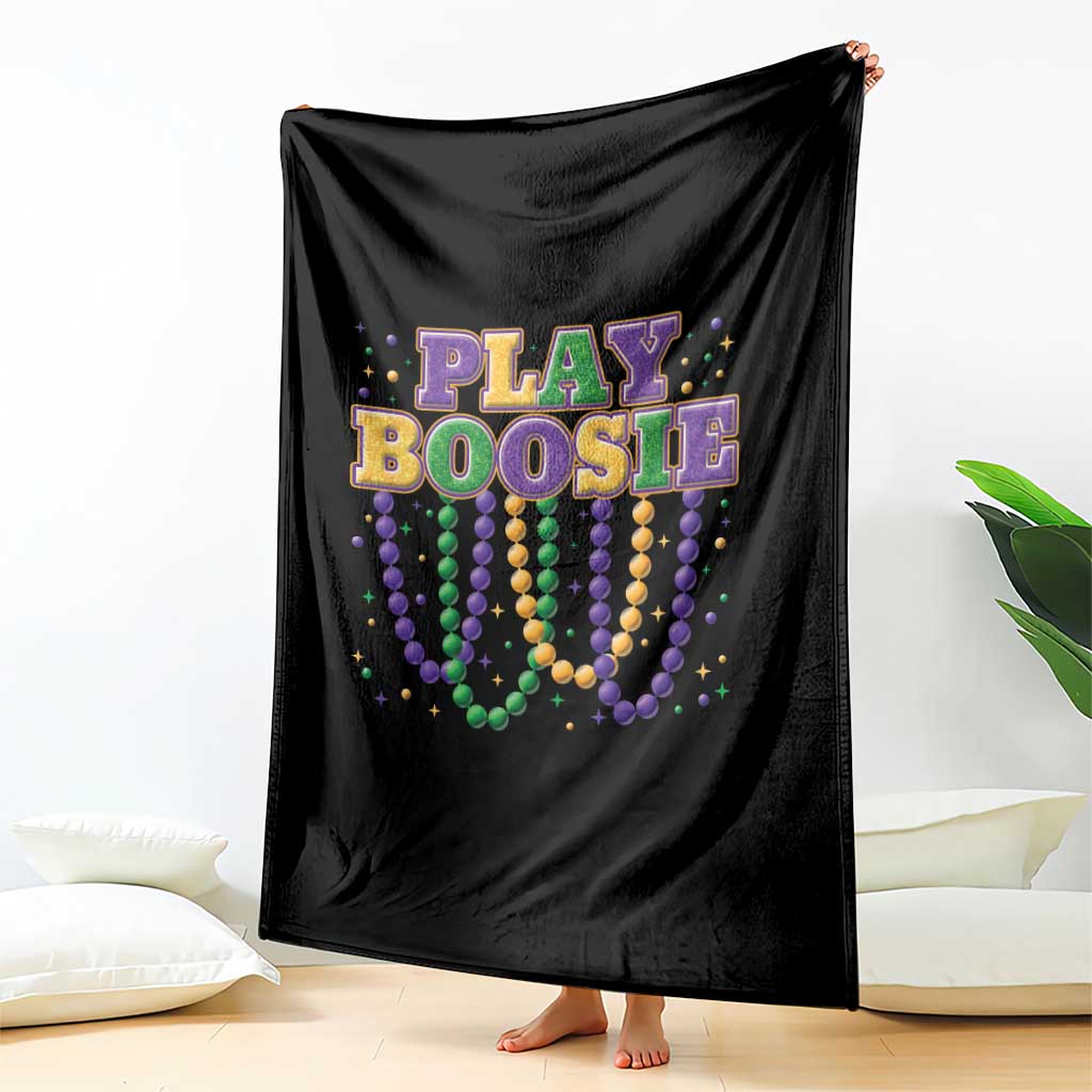 Funny Play Boosie Mardi Gras Throw Blanket Beads Fat Tuesday Carnival TS11 Print Your Wear