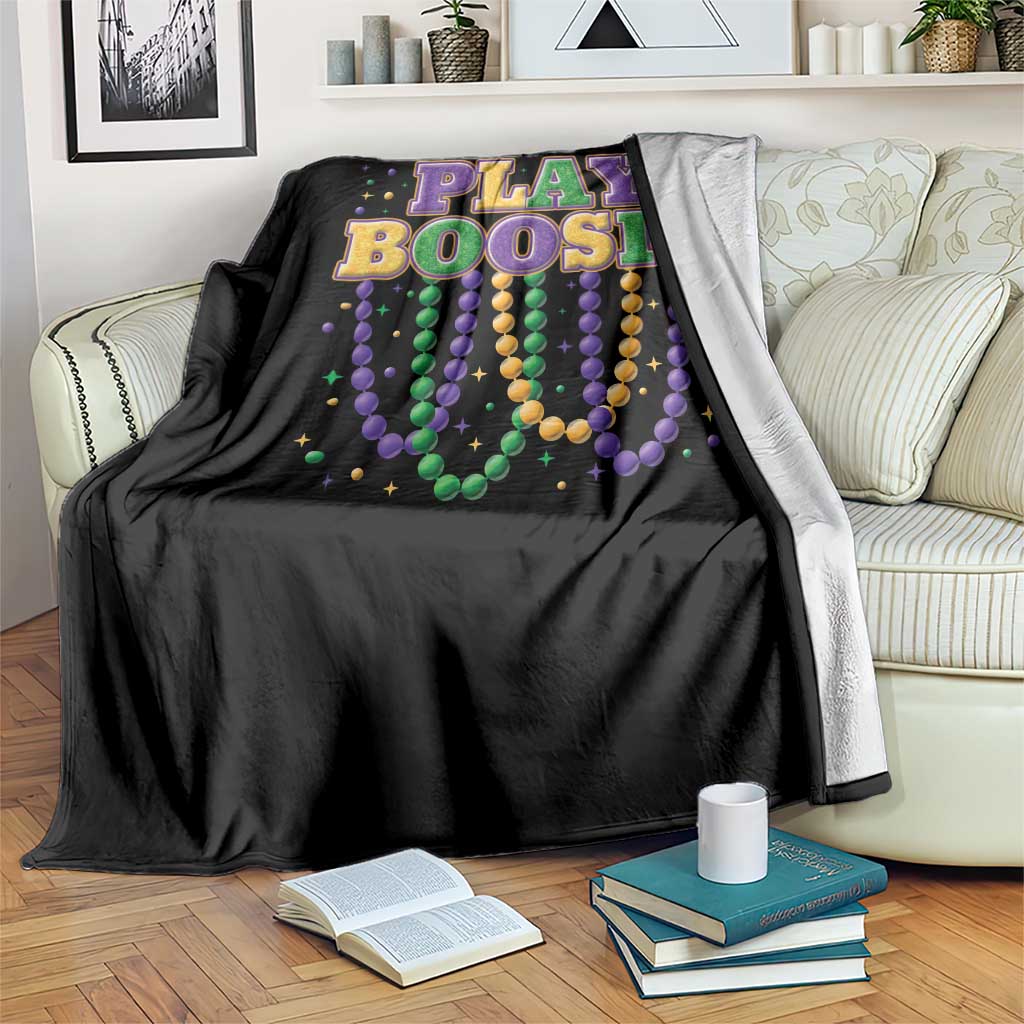 Funny Play Boosie Mardi Gras Throw Blanket Beads Fat Tuesday Carnival TS11 Print Your Wear