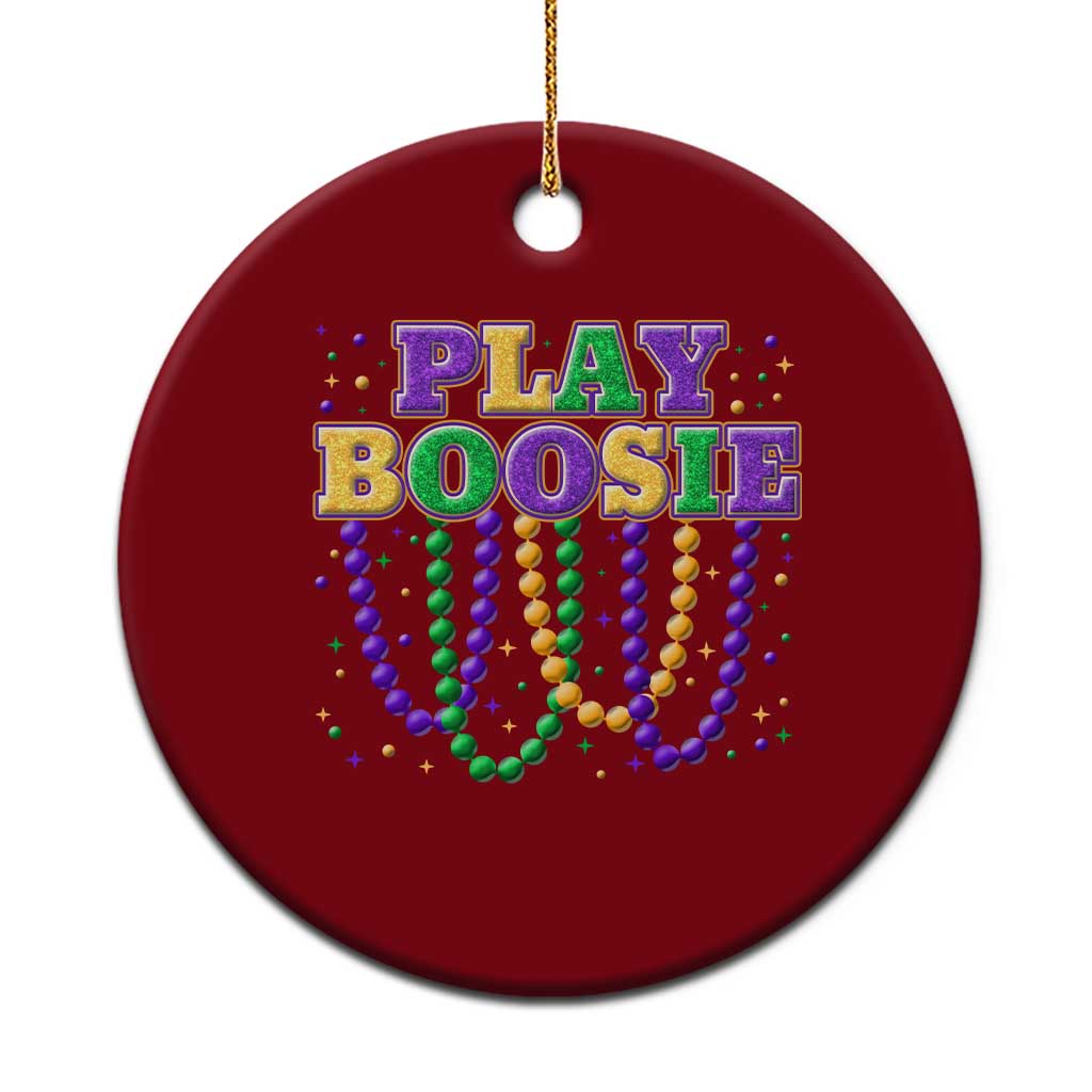 Funny Play Boosie Mardi Gras Ceramic Ornament Beads Fat Tuesday Carnival TS11 1pc Red Print Your Wear