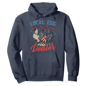 Funny Local Egg Dealer Hoodie Egg Farmer American Flag Chicken Easter TS11 Navy Print Your Wear