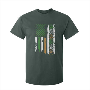 Funny Irish American Vintage Shamrock Flag T Shirt For Kid TS11 Dark Forest Green Print Your Wear