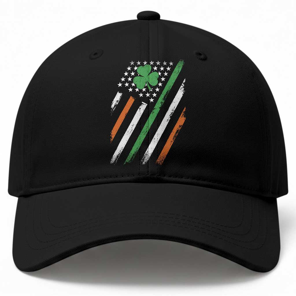 Funny Irish American Flag Shamrock Baseball Cap TS11 Print Your Wear