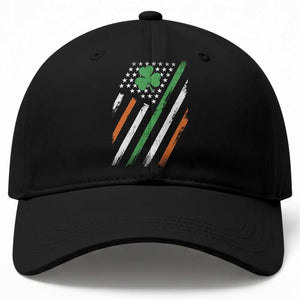 Funny Irish American Flag Shamrock Baseball Cap TS11 Print Your Wear