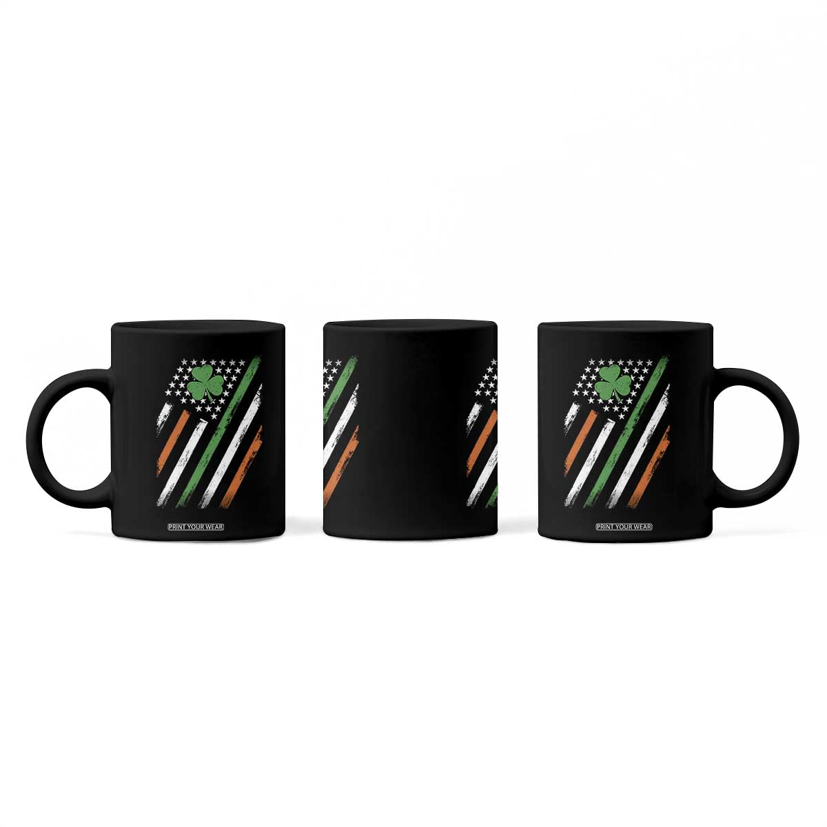 Funny Irish American Flag Shamrock Coffee Mug TS11 Print Your Wear