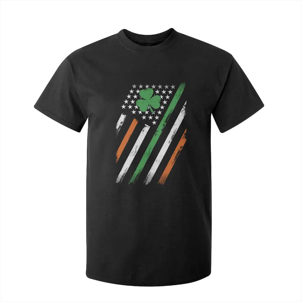 Funny Irish American Flag Shamrock T Shirt For Kid TS11 Black Print Your Wear