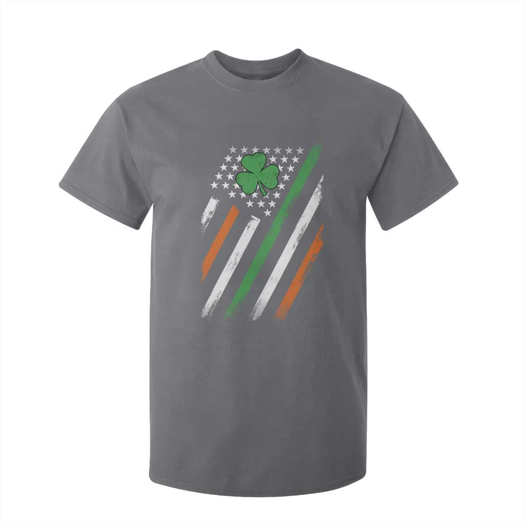 Funny Irish American Flag Shamrock T Shirt For Kid TS11 Charcoal Print Your Wear