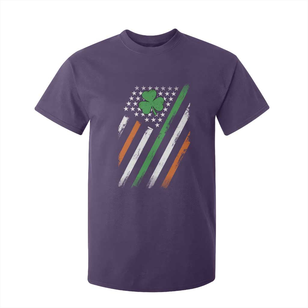 Funny Irish American Flag Shamrock T Shirt For Kid TS11 Purple Print Your Wear
