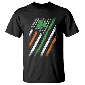 Funny Irish American Flag Shamrock T Shirt TS11 Black Print Your Wear