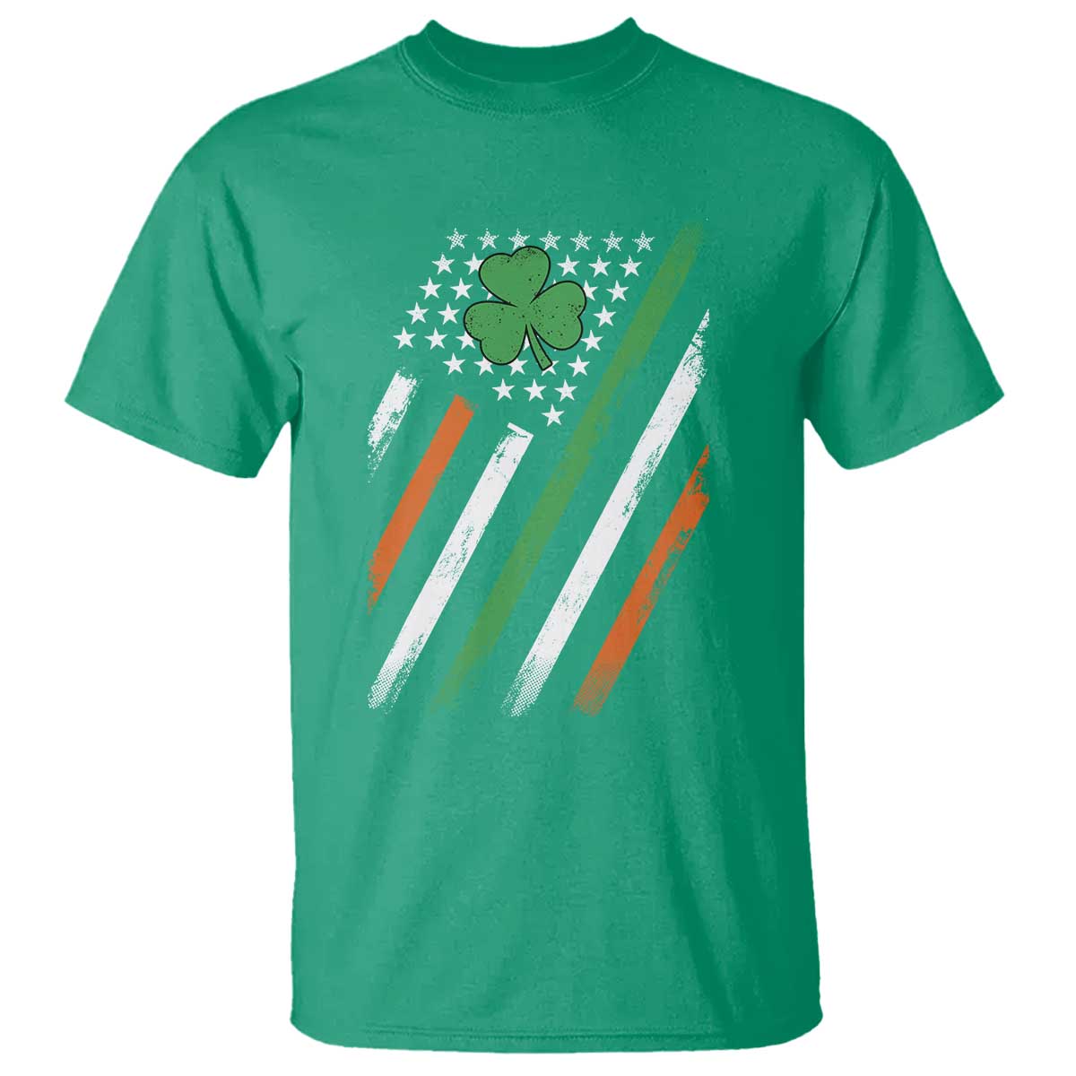 Funny Irish American Flag Shamrock T Shirt TS11 Irish Green Print Your Wear