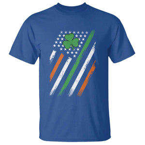 Funny Irish American Flag Shamrock T Shirt TS11 Royal Blue Print Your Wear