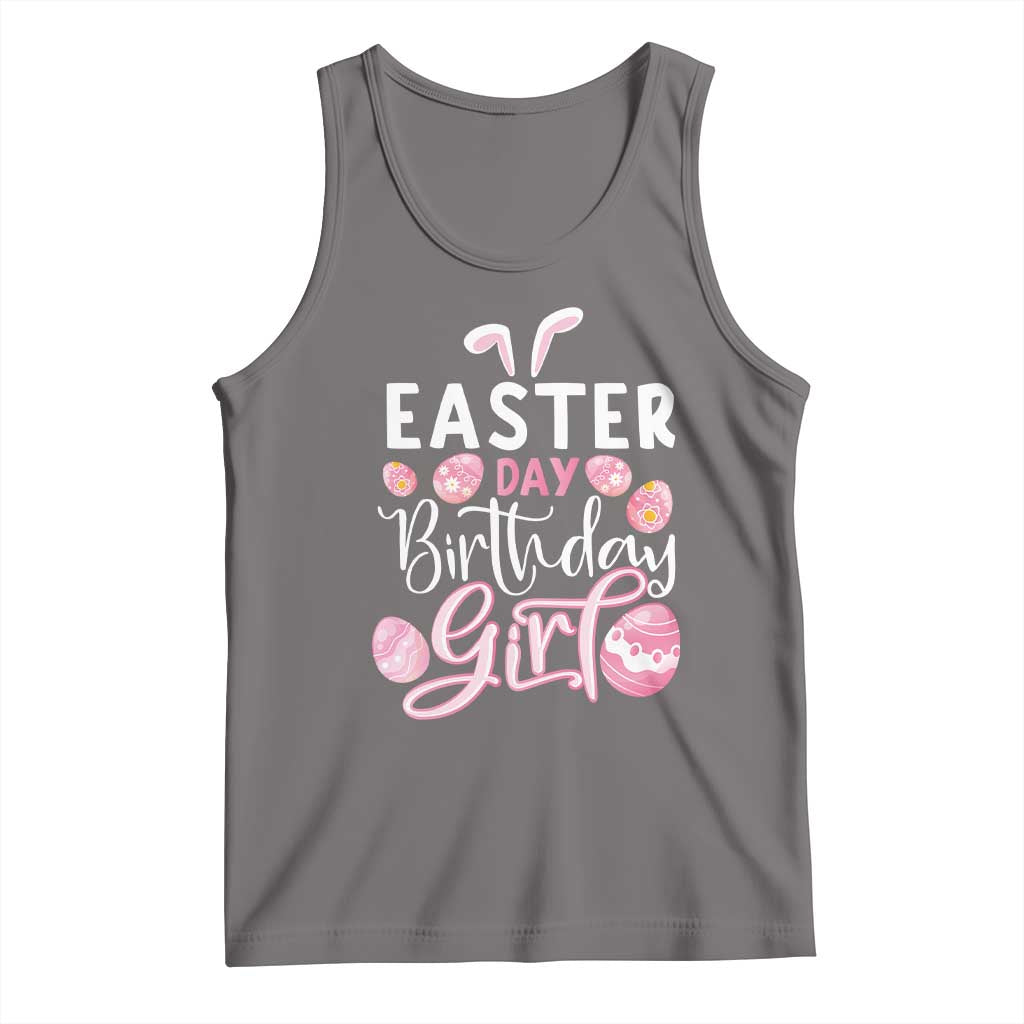 Funny Easter Day Birthday Girl Tank Top Born On Easter Day Eggs TS11 Deep Heather Print Your Wear