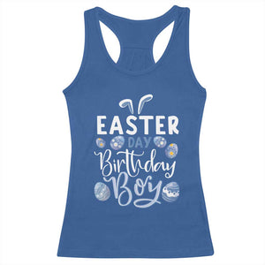 Funny Easter Day Birthday Boy Racerback Tank Top Born On Easter Day Eggs TS11 Royal Blue Print Your Wear