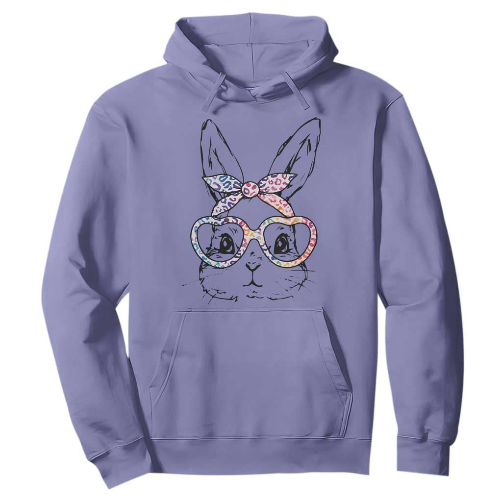 Easter Day Bunny Rabbit Face Tie Dye Glasses Hoodie TS11 Violet Print Your Wear
