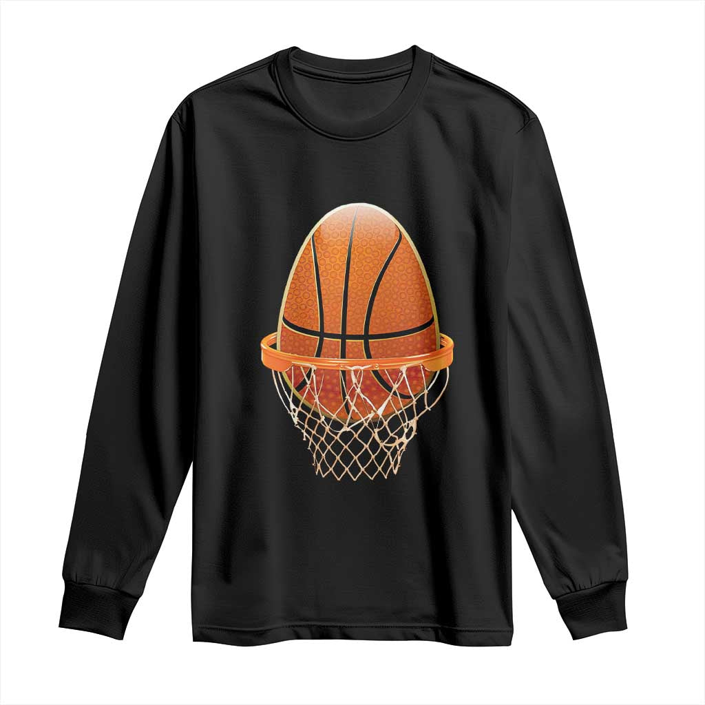 Funny Easter Egg Basketball Sport Lover Long Sleeve Shirt TS11 Black Print Your Wear