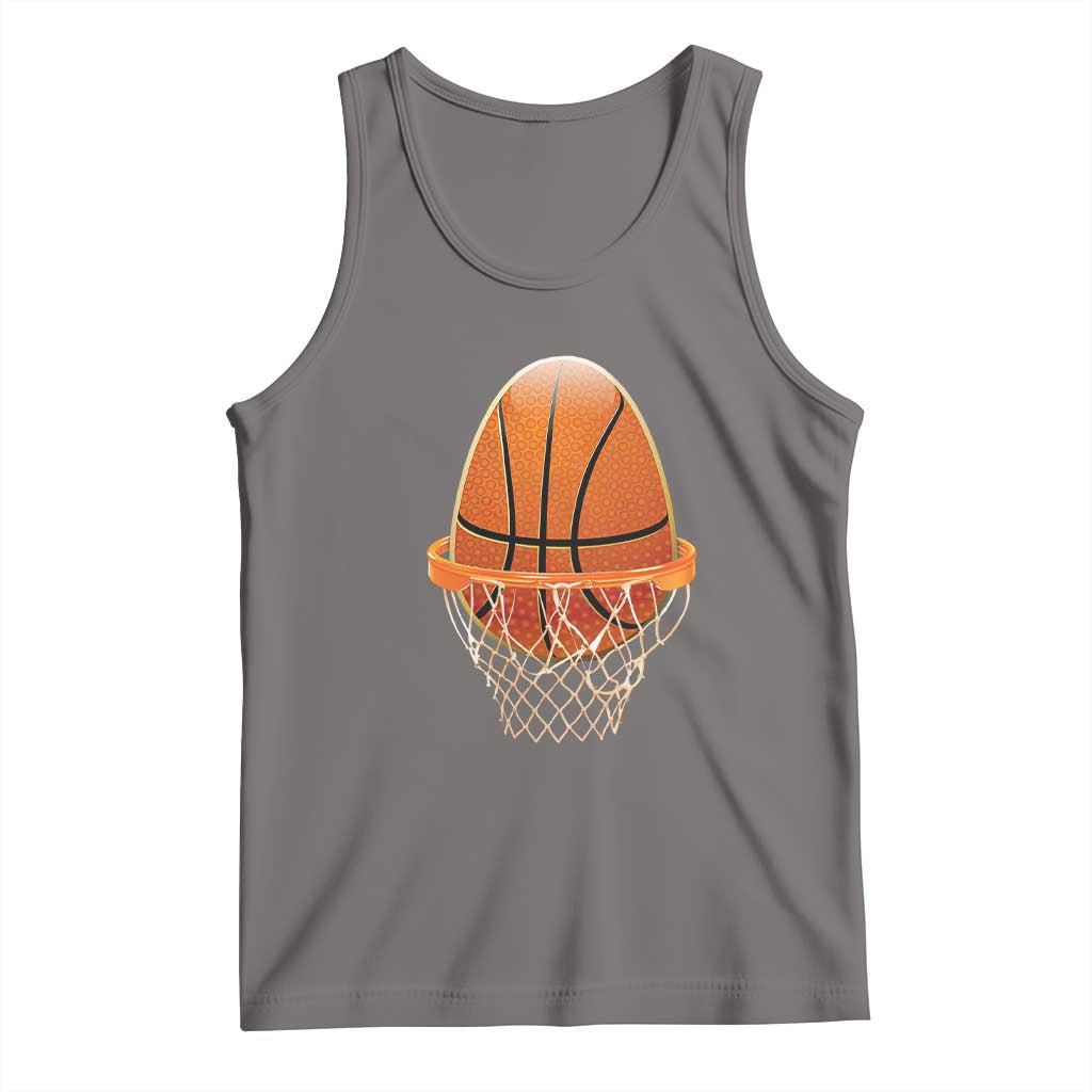 Funny Easter Egg Basketball Sport Lover Tank Top TS11 Deep Heather Print Your Wear