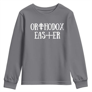 Orthodox Easter Orthodox Christian Faith Jesus Cross Youth Sweatshirt TS11 Charcoal Print Your Wear