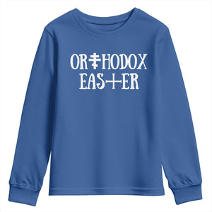 Orthodox Easter Orthodox Christian Faith Jesus Cross Youth Sweatshirt TS11 Royal Blue Print Your Wear